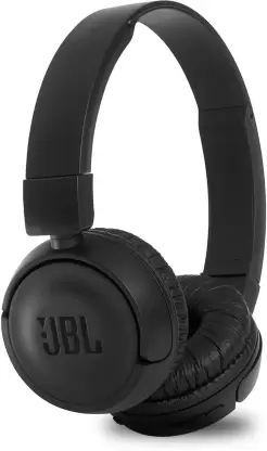 JBL T450BT Extra Bass with Voice Assistant Support Lightweight Flat Foldable Bluetooth Headset (Black, On the Ear)